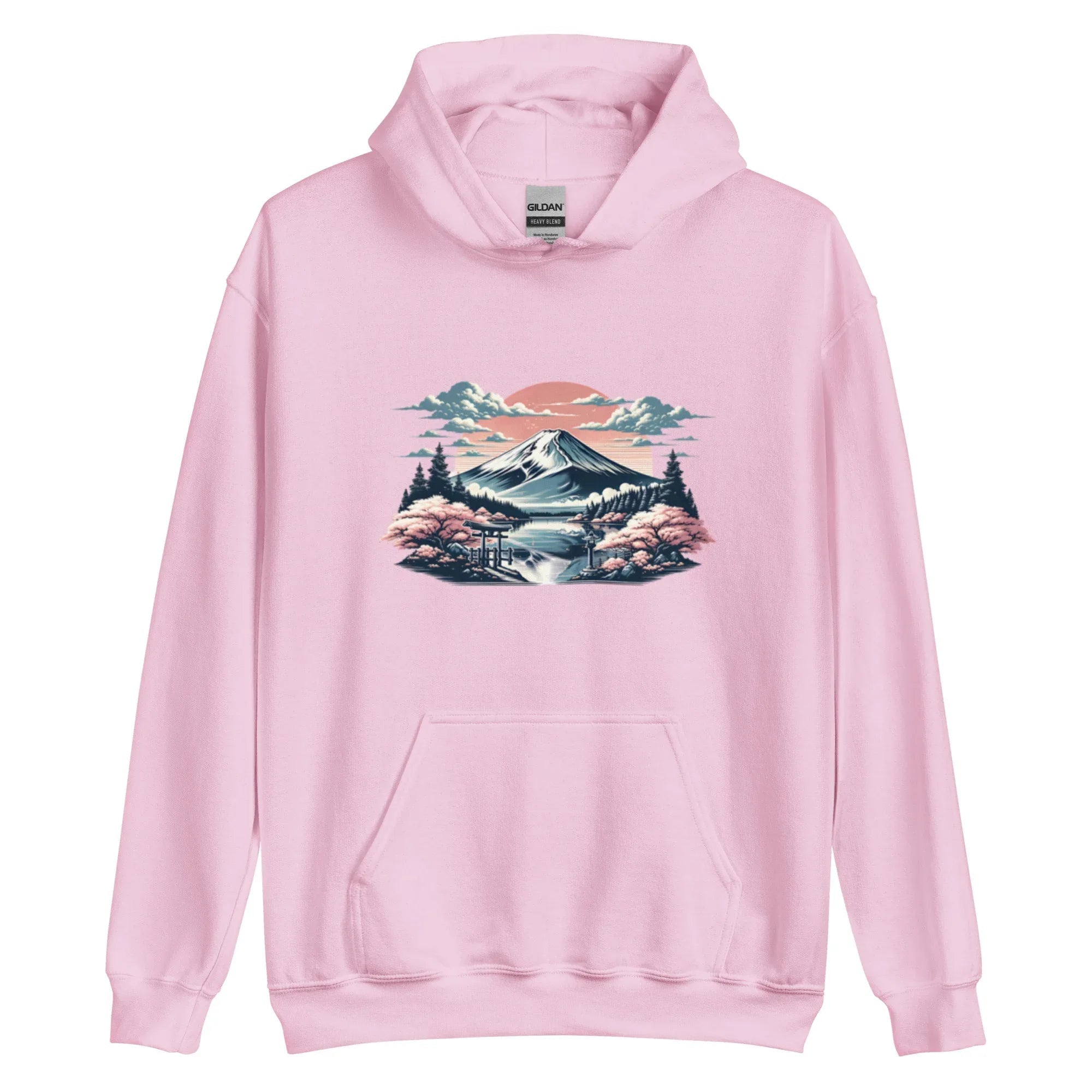 Mount Fuji Sakura Landscape Hoodie - Kruv Kult