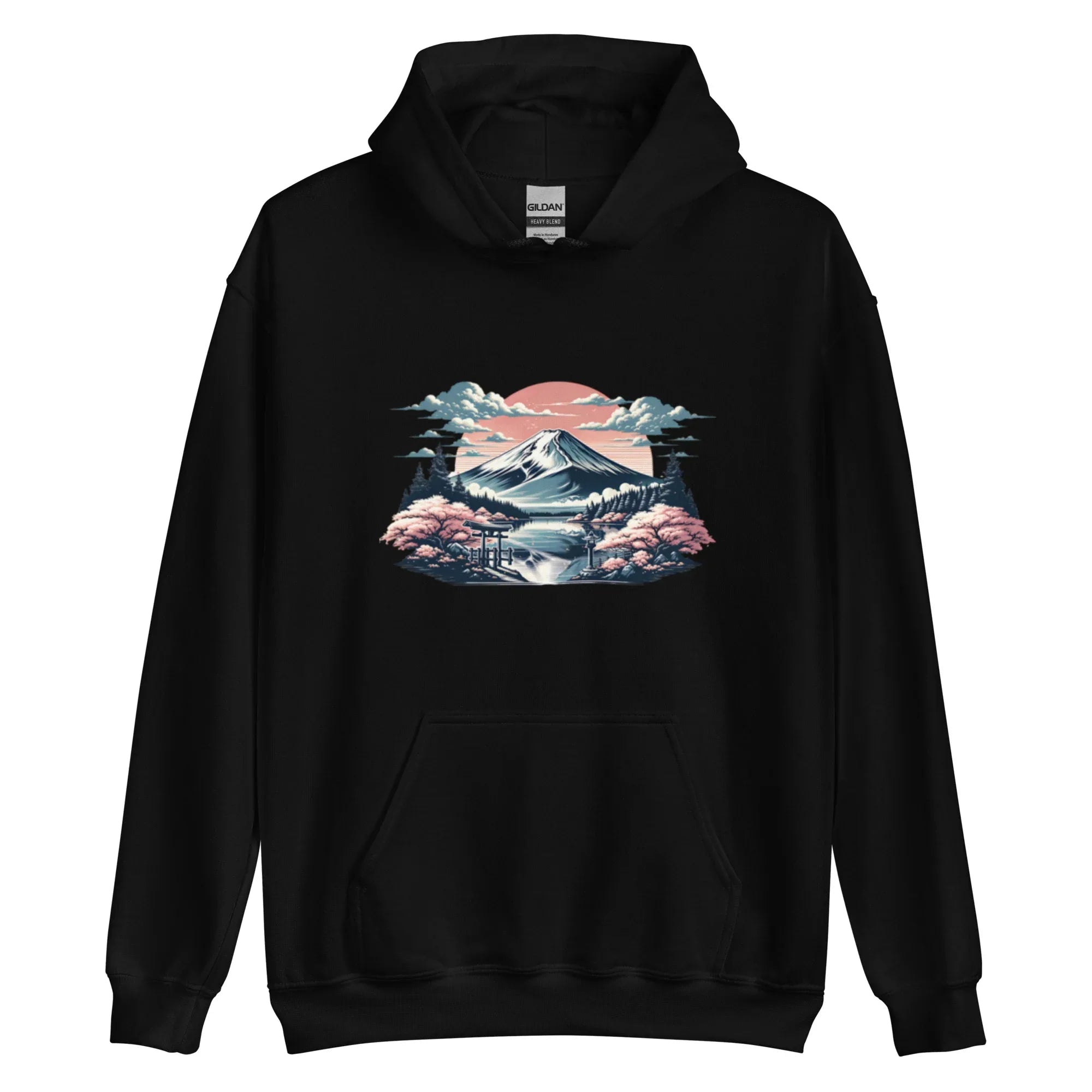 Mount Fuji Sakura Landscape Hoodie - Kruv Kult