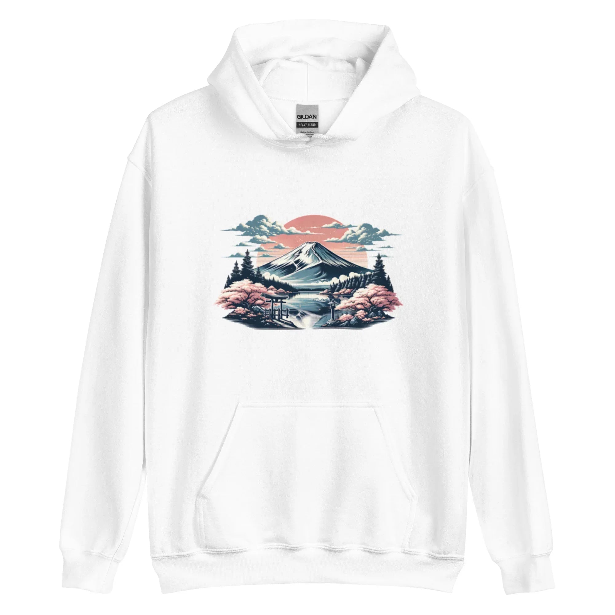 Mount Fuji Sakura Landscape Hoodie - Kruv Kult
